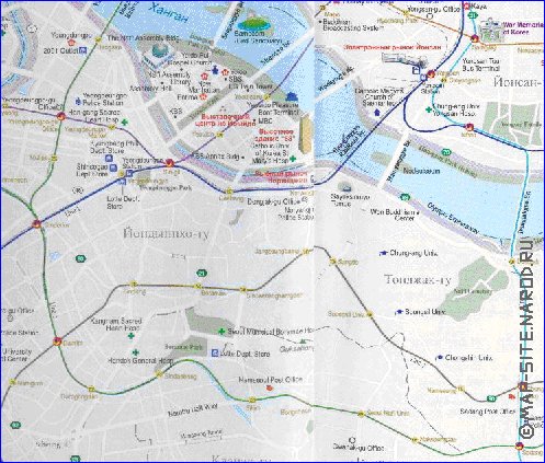 mapa de Seul em ingles