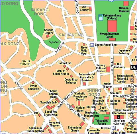 mapa de Seul