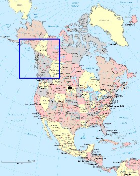 carte de Amerique du Nord