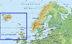 carte de Europe du Nord
