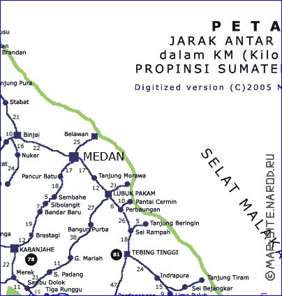 mapa de Sumatera Utara