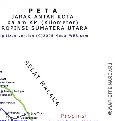 carte de Sumatra du Nord
