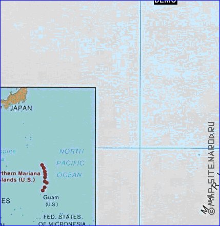 carte de Iles Mariannes du Nord