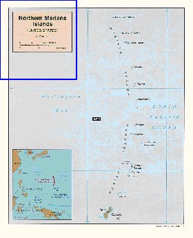 carte de Iles Mariannes du Nord