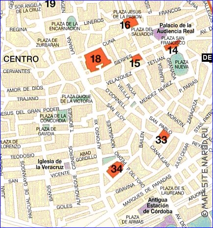 mapa de Sevilha em espanhol