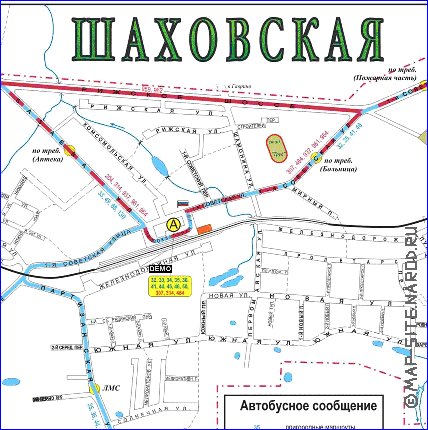 Карта шаховская московская область