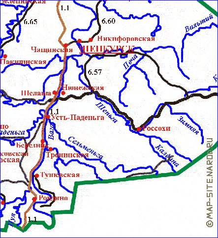 Карта осадков шенкурский район