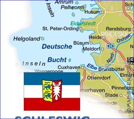 carte de Schleswig-Holstein