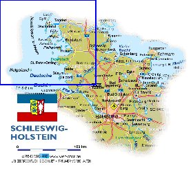 mapa de Schleswig-Holstein