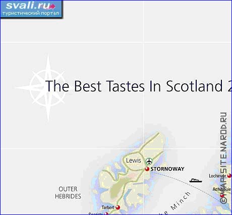 carte de des routes Ecosse en anglais