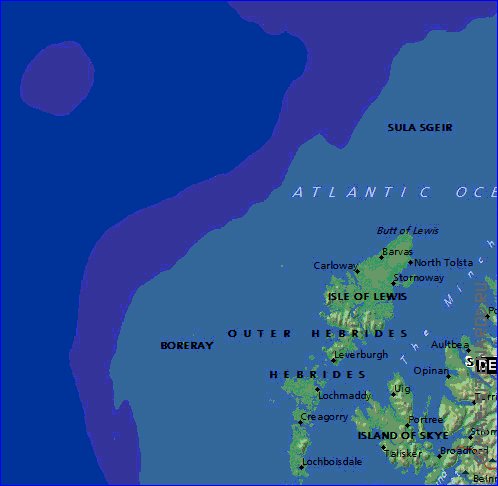 mapa de Escocia em ingles