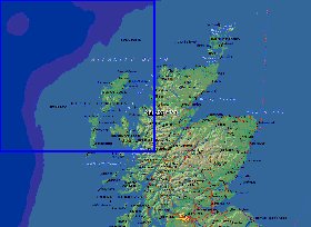 mapa de Escocia em ingles