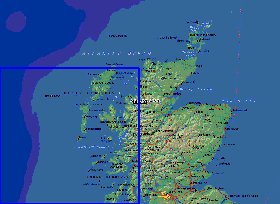 mapa de Escocia em ingles