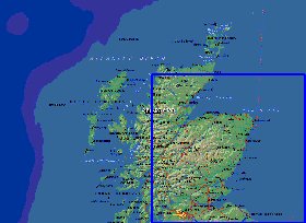 mapa de Escocia em ingles