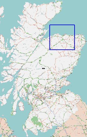 mapa de Escocia