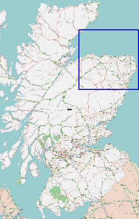 mapa de Escocia