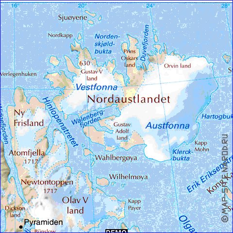 carte de Svalbard