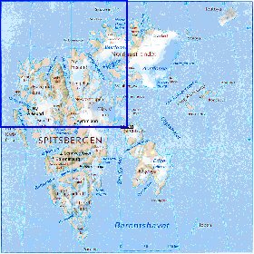 mapa de Svalbard