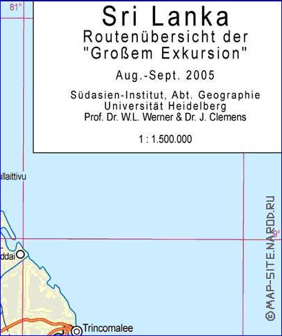 Administratives carte de Sri Lanka