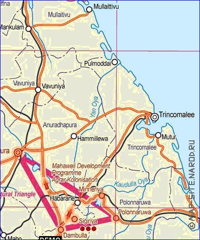 Administrativa mapa de Sri Lanka