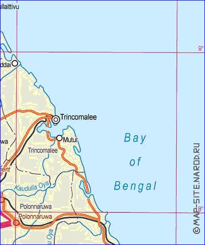 Administrativa mapa de Sri Lanka