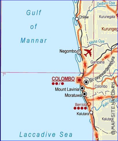 Administratives carte de Sri Lanka