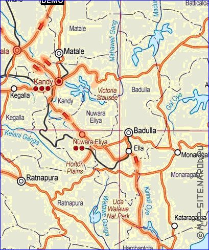 Administrativa mapa de Sri Lanka