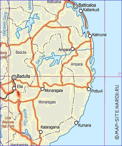 Administrativa mapa de Sri Lanka