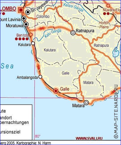 Administrativa mapa de Sri Lanka