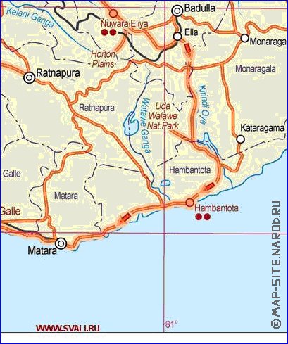 Administrativa mapa de Sri Lanka