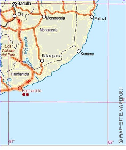 Administrativa mapa de Sri Lanka