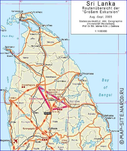 Administratives carte de Sri Lanka