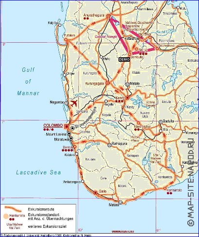 Administrativa mapa de Sri Lanka