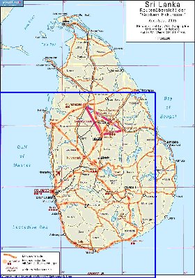 Administrativa mapa de Sri Lanka