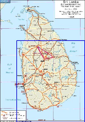 Administrativa mapa de Sri Lanka