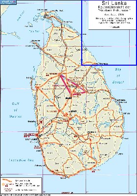 Administratives carte de Sri Lanka