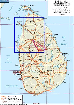 Administrativa mapa de Sri Lanka