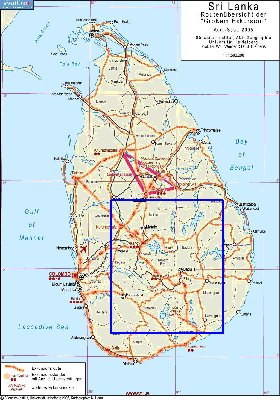 Administrativa mapa de Sri Lanka