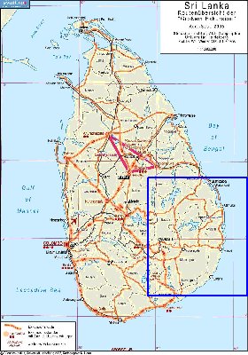 Administrativa mapa de Sri Lanka