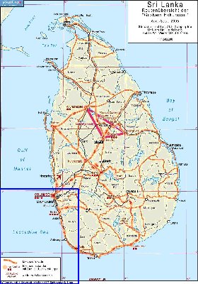 Administratives carte de Sri Lanka