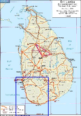 Administrativa mapa de Sri Lanka