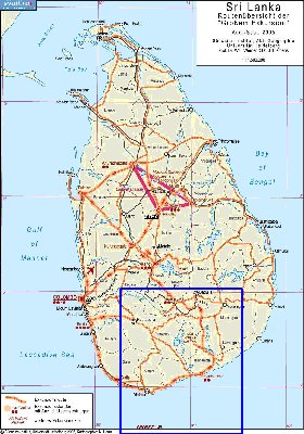 Administrativa mapa de Sri Lanka