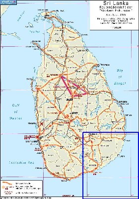 Administrativa mapa de Sri Lanka