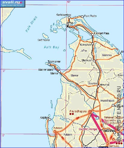 Administrativa mapa de Sri Lanka