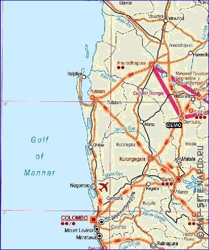 Administratives carte de Sri Lanka