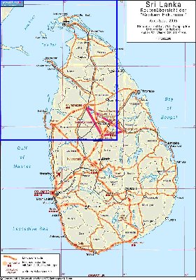 Administrativa mapa de Sri Lanka