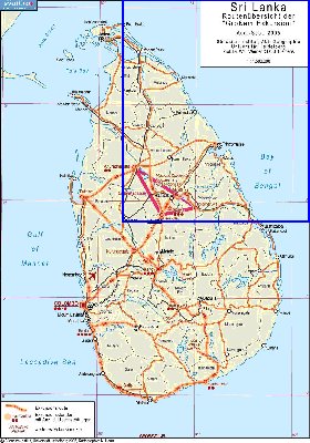 Administrativa mapa de Sri Lanka