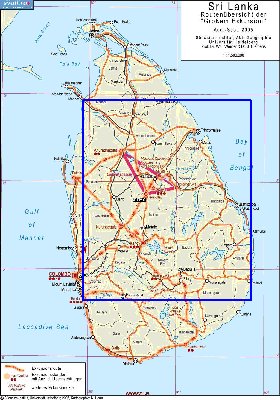 Administrativa mapa de Sri Lanka