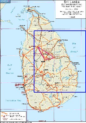 Administrativa mapa de Sri Lanka