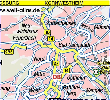 carte de Stuttgart en allemand